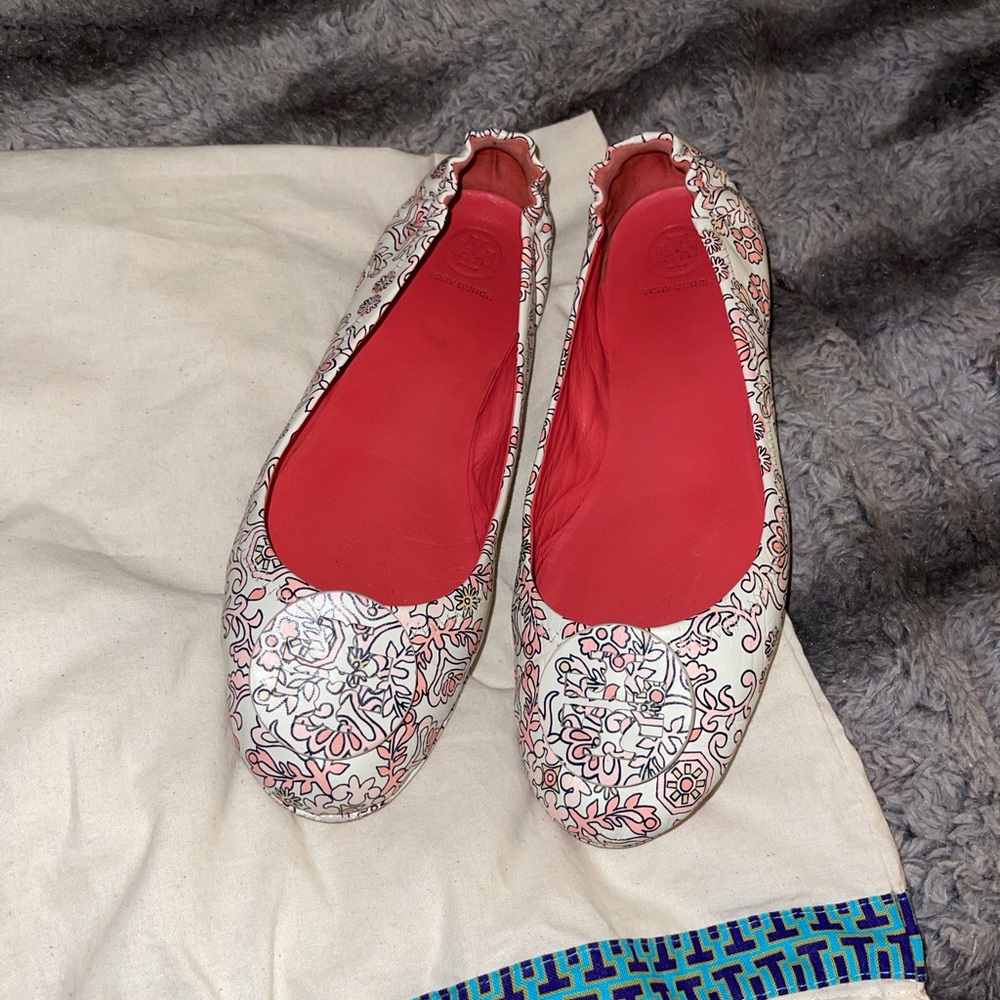 Tory Burch Minnie travel ballet flats in floral